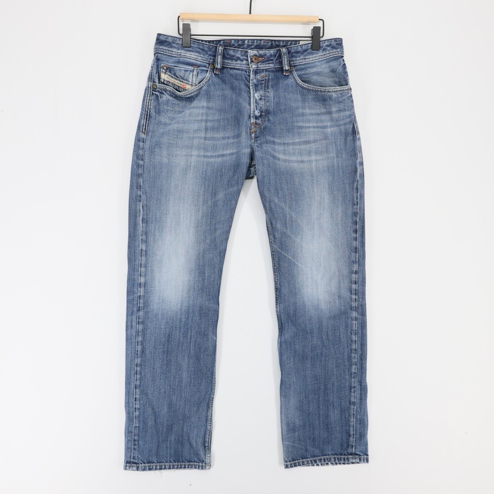 Diesel Waykee Jeans Mens 31x30 Blue Regular Straight Button Fly Wash 0806U